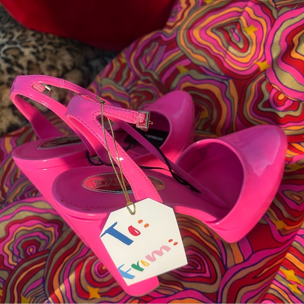 Express Pink Platform Heels